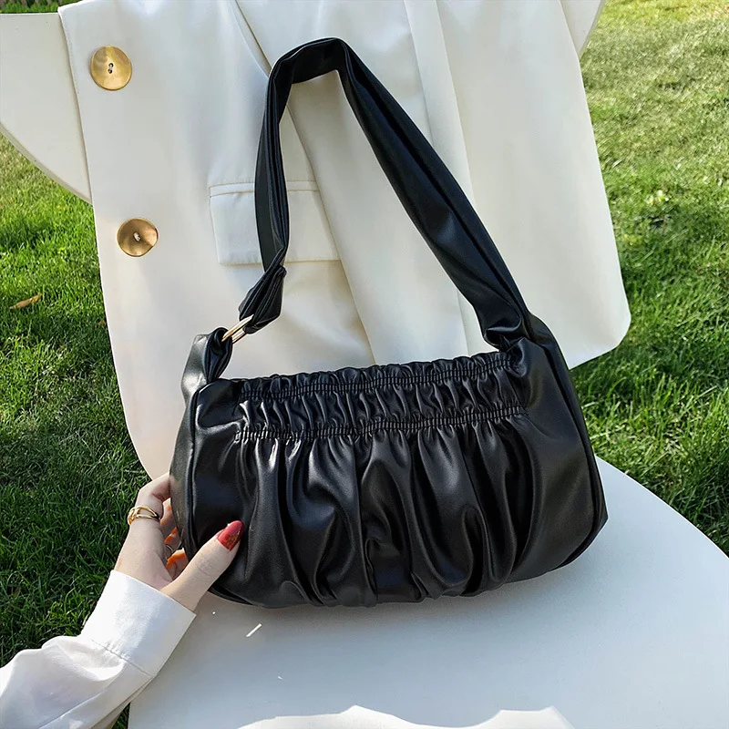 Minimalist Style Pure Color Pleated Pu Shoulder Bags women hand bags 2021 luxury hand bags, Black,white,red,golden,pink,green
Minimalist Style Pure Color Pleated Pu Shoulder Bags women hand bags 2021 luxury hand bags, Black,white,red,golden,pink,green
