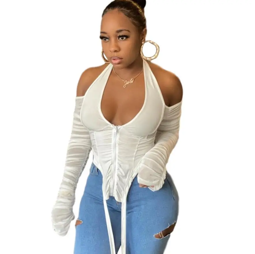 Summer Women 2021 fall long sleeve mesh crop top long sleeve sexy shirts for sheer tops 4 Colors
Summer Women 2021 fall long sleeve mesh crop top long sleeve sexy shirts for sheer tops 4 Colors
