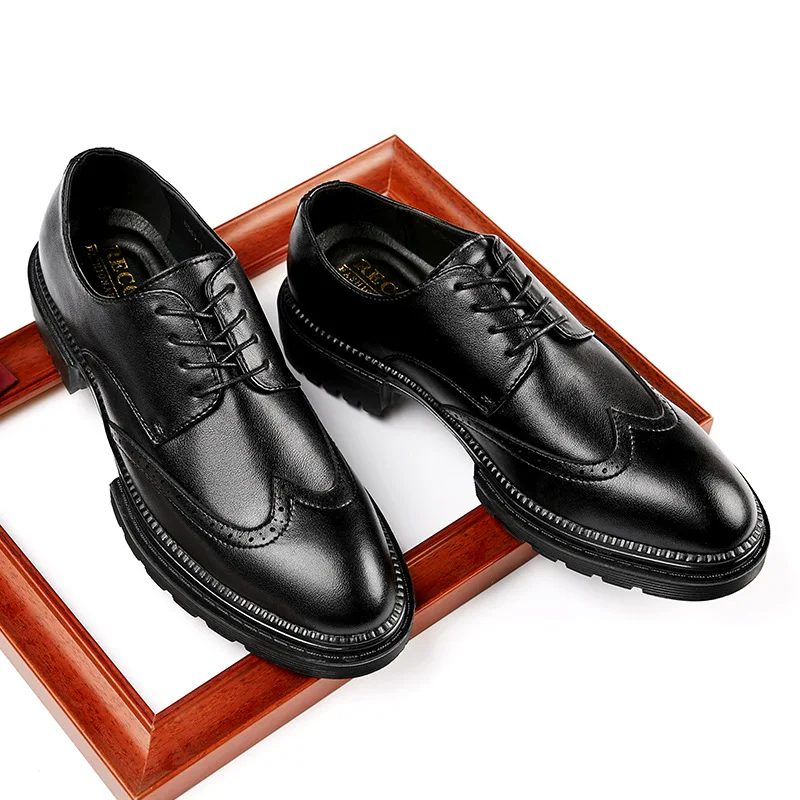 fashion genuine leather durable rubber chunky sole men's formal platform casual brogue business dress shoes for men
fashion genuine leather durable rubber chunky sole men's formal platform casual brogue business dress shoes for men