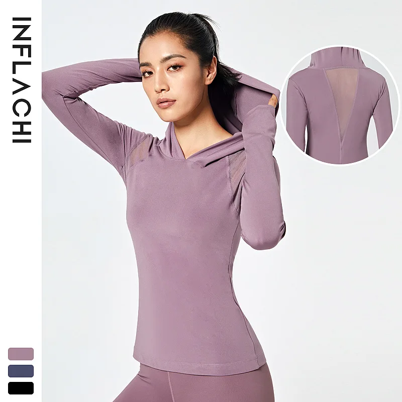 Women Breathable Sport Crop Exercise Tops Hooded Fitness Long Sleeve Yoga Shirt Sport T-shirt
Women Breathable Sport Crop Exercise Tops Hooded Fitness Long Sleeve Yoga Shirt Sport T-shirt