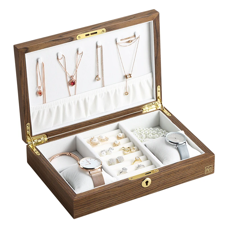 Luxury Custom Logo Large Wood Jewelry Box Organizer Velvet Wooden Necklace Earring Ring Watch Jewellery Packaging Box Girl Gift, Black wood, original wood
Luxury Custom Logo Large Wood Jewelry Box Organizer Velvet Wooden Necklace Earring Ring Watch Jewellery Packaging Box Girl Gift, Black wood, original wood