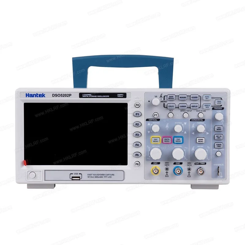 Osciloscopio Digital 200MHz Hantek DSO5202P ancho de banda 2 canales PC USB LCD portátil Osciloscopio portátil herramientas eléctricas