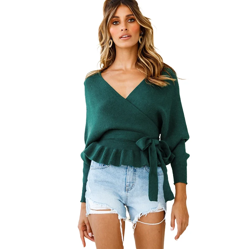 2021 New Product Autumn And Winter New Products Women's Cross-Wrapped Sweater Women's Casual V-neck Waistband Knitted Sweater, Customized color
2021 New Product Autumn And Winter New Products Women's Cross-Wrapped Sweater Women's Casual V-neck Waistband Knitted Sweater, Customized color