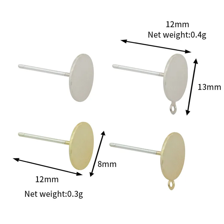 Gold filled Flat Round Blank Peg Earrings Posts Flat Pad Ear Stud Components Earring Making Findings, Gold, sliver
Gold filled Flat Round Blank Peg Earrings Posts Flat Pad Ear Stud Components Earring Making Findings, Gold, sliver