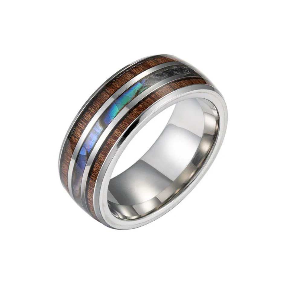Small Order Hot Sale Creative Rings Western Double Wood Shell Titanium Steel Rings For Trendy Men Jewelry 2021 Wholesale, Silver
Small Order Hot Sale Creative Rings Western Double Wood Shell Titanium Steel Rings For Trendy Men Jewelry 2021 Wholesale, Silver