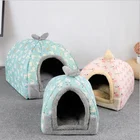 Popular Luxury Soft Good Large Cat Beds House Pet Bed For Small Dog Washable Felt Plush Pet Dog Cat Bed