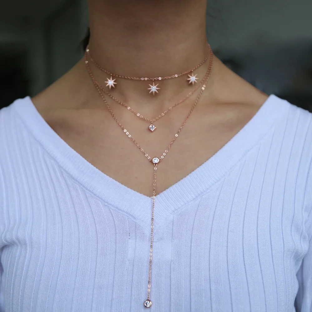 fashion luxury jewelry three layer multi layer star charm delicate cz lariat sexy lady women three layer necklace
fashion luxury jewelry three layer multi layer star charm delicate cz lariat sexy lady women three layer necklace