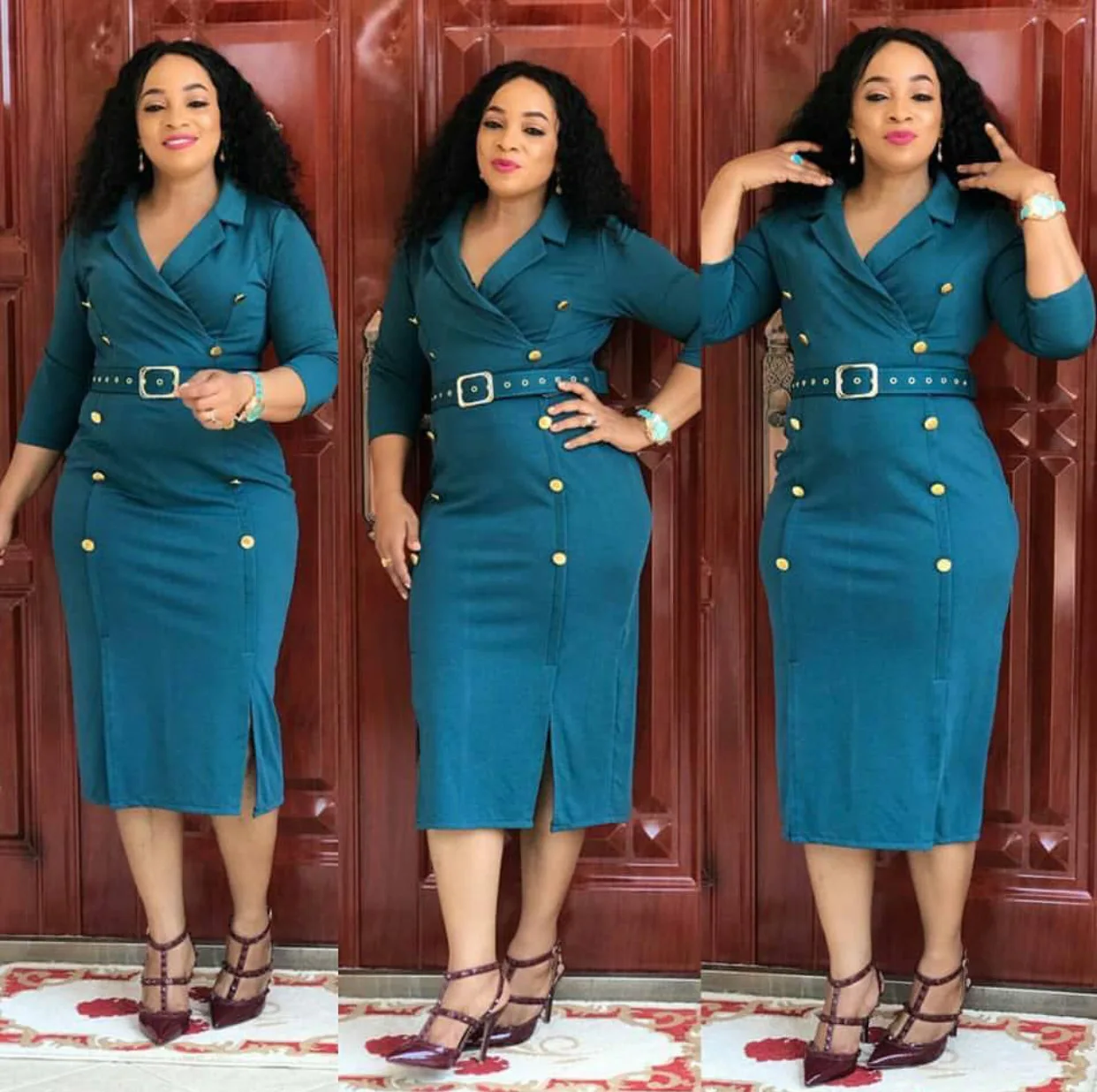 Hot Trendy Solid Half Sleeve V Neck Suit Dress Fall Dresses For Women Sexy Plus Size Double Breasted Slit Women Office Dress
Hot Trendy Solid Half Sleeve V Neck Suit Dress Fall Dresses For Women Sexy Plus Size Double Breasted Slit Women Office Dress