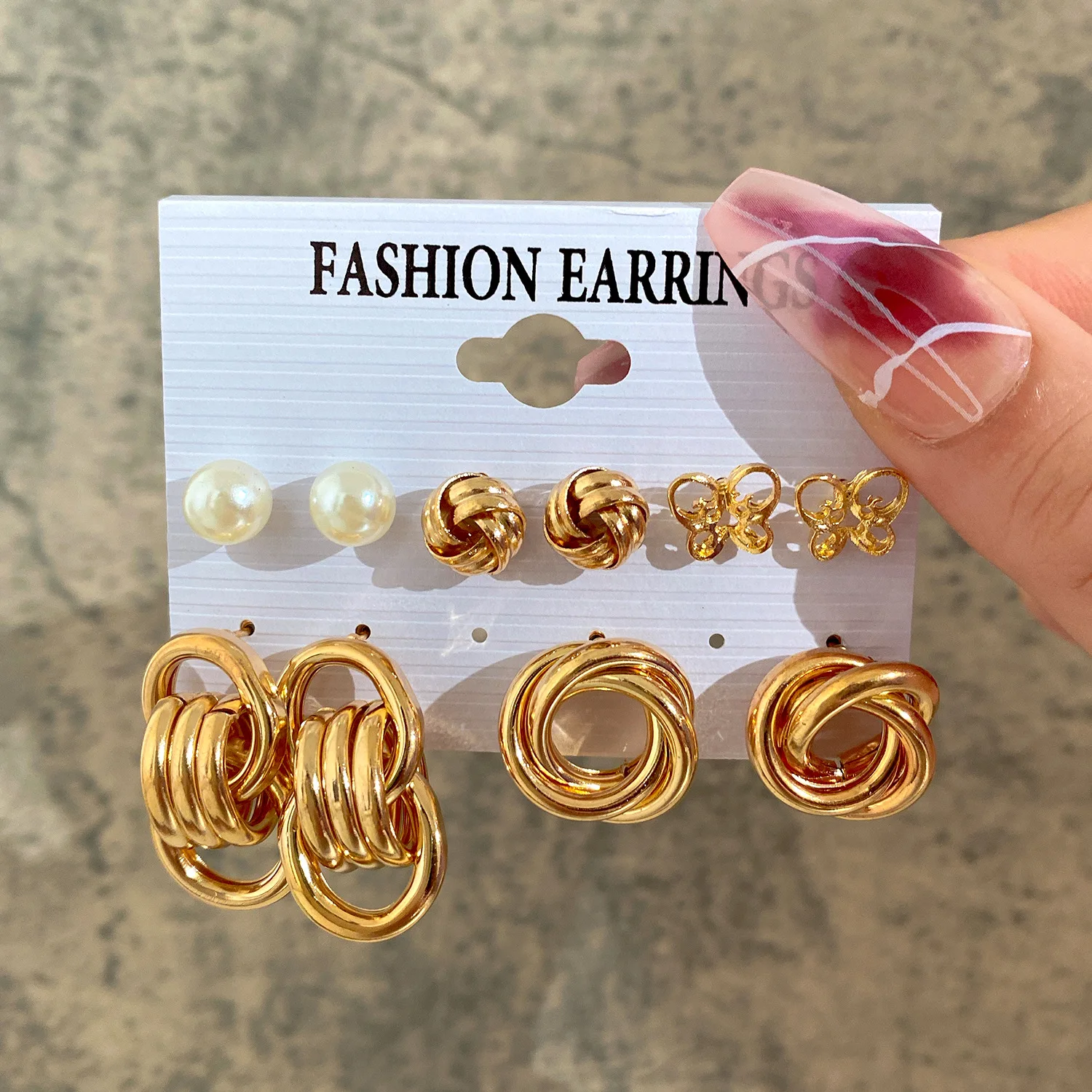 bulk wholesale earrings Set of 6 Creative earrings gold Personality earrings jewelry women
bulk wholesale earrings Set of 6 Creative earrings gold Personality earrings jewelry women