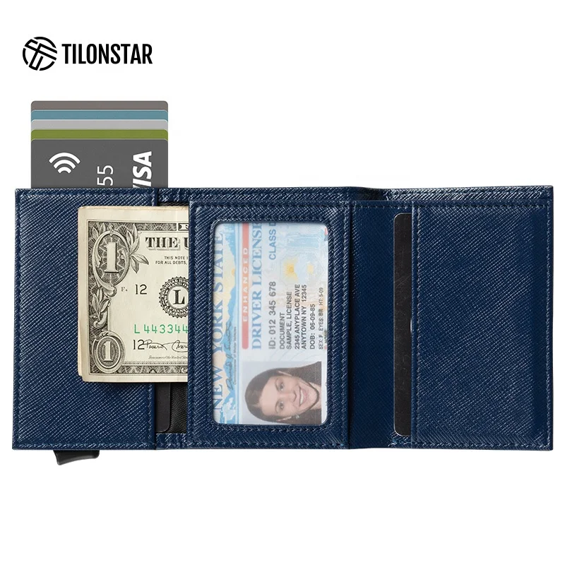 TILONSTAR New Design Genuine Real Leather Male Wallets Custom Logo Leather Card Case Aluminium Metal Card Holder Mans Wallet
TILONSTAR New Design Genuine Real Leather Male Wallets Custom Logo Leather Card Case Aluminium Metal Card Holder Mans Wallet