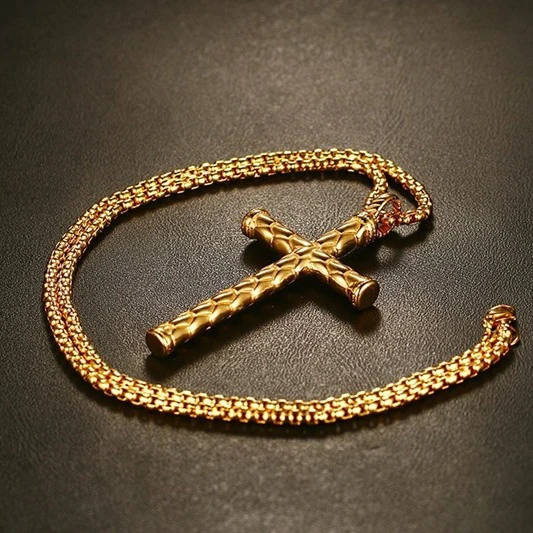2020 New Design Dragon Scales Stainless Steel Necklace Men Women Gold Plated Cross Pendant Necklaces
2020 New Design Dragon Scales Stainless Steel Necklace Men Women Gold Plated Cross Pendant Necklaces