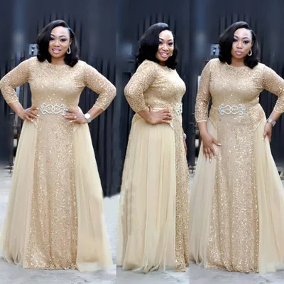African Dress Women's Lace Sequins Round Neck Sleeves Daily Evening Dress Party Dress, Photo shown
African Dress Women's Lace Sequins Round Neck Sleeves Daily Evening Dress Party Dress, Photo shown