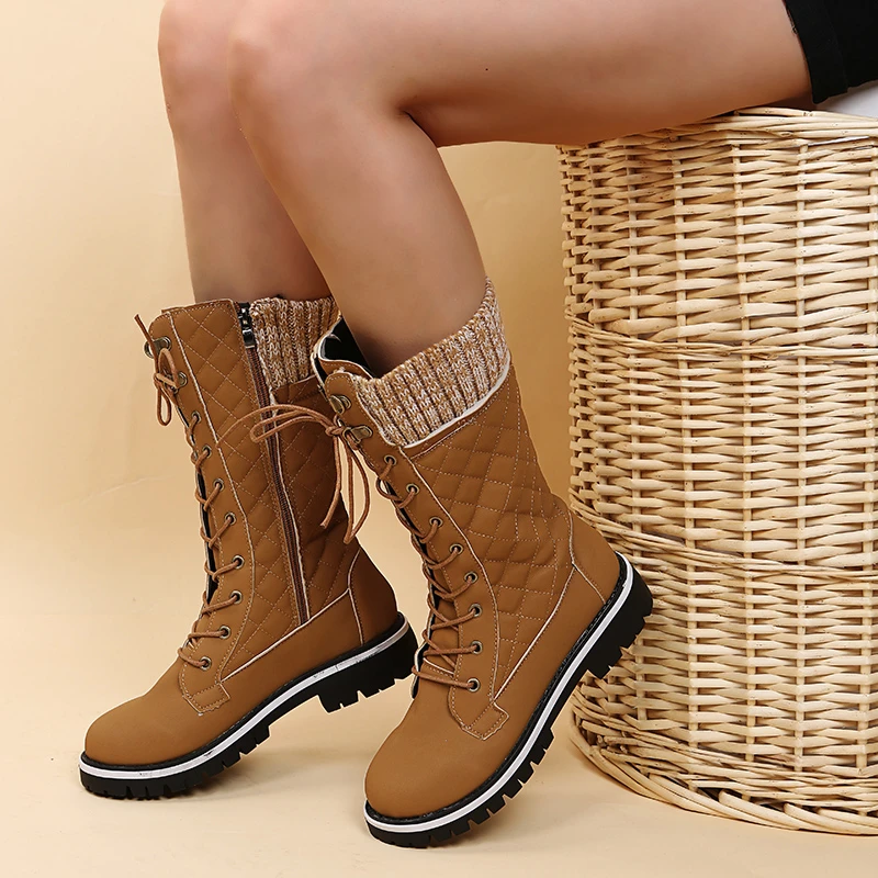 2021 new snow boots autumn and winter women's mid-tube flat-heel side zipper round toe Martin boots
2021 new snow boots autumn and winter women's mid-tube flat-heel side zipper round toe Martin boots