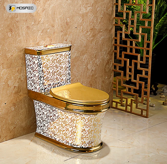 Golden pattern flower bathroom ceramic luxury toilet floor golden toilet for Hotel Villa
Golden pattern flower bathroom ceramic luxury toilet floor golden toilet for Hotel Villa