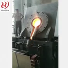 Egypt factory 500kg steel shell hydraulic tilting industrial electric scrap metal induction melting furnace