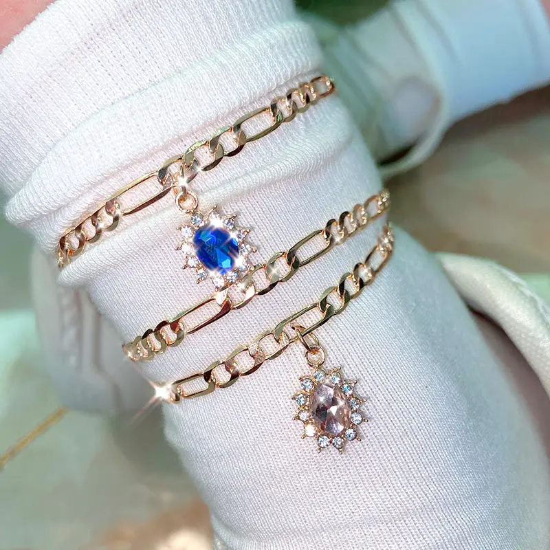 Female Fashion Foot Jewelry Gold Silver Color Chain Ankle Bracelet Shiny Geometric Crystal Pendant Anklet for Women
Female Fashion Foot Jewelry Gold Silver Color Chain Ankle Bracelet Shiny Geometric Crystal Pendant Anklet for Women