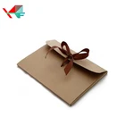 Wholesale kraft envelope packaging with ribbon tie for gift packaging
