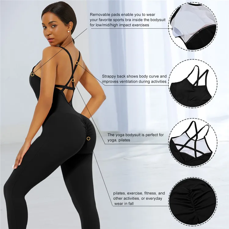 Plus Size 2021 Yoga Bodysuit Solid Color Strappy Back Workout Jumpsuit Sports Fitness One Piece Bodycon workout sets
Plus Size 2021 Yoga Bodysuit Solid Color Strappy Back Workout Jumpsuit Sports Fitness One Piece Bodycon workout sets