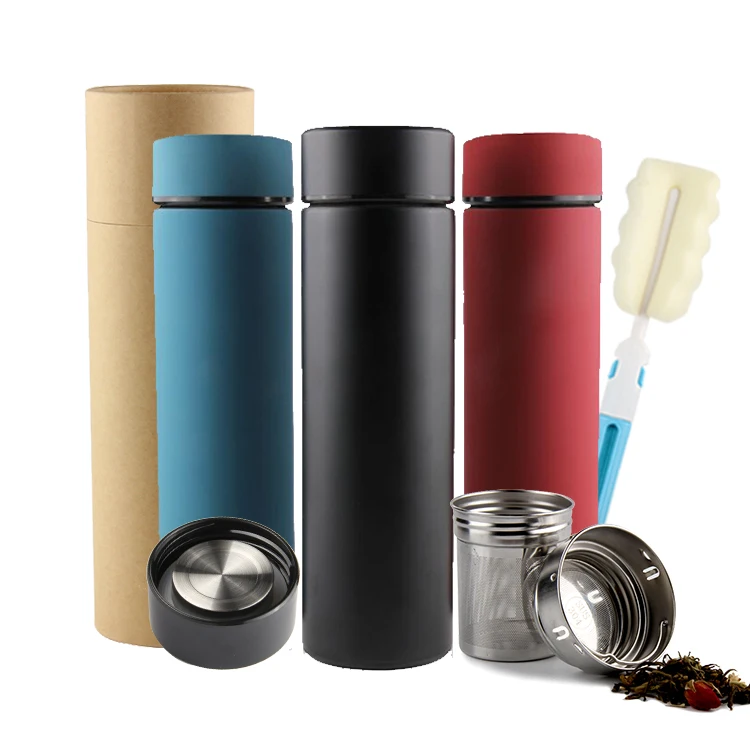 

450ml Coffee Tea Tumbler Wholesale Double Wall Insulated Thermos Bottle Travel Vacuum Flask Stainless Steel Mug With Infuser, Customized