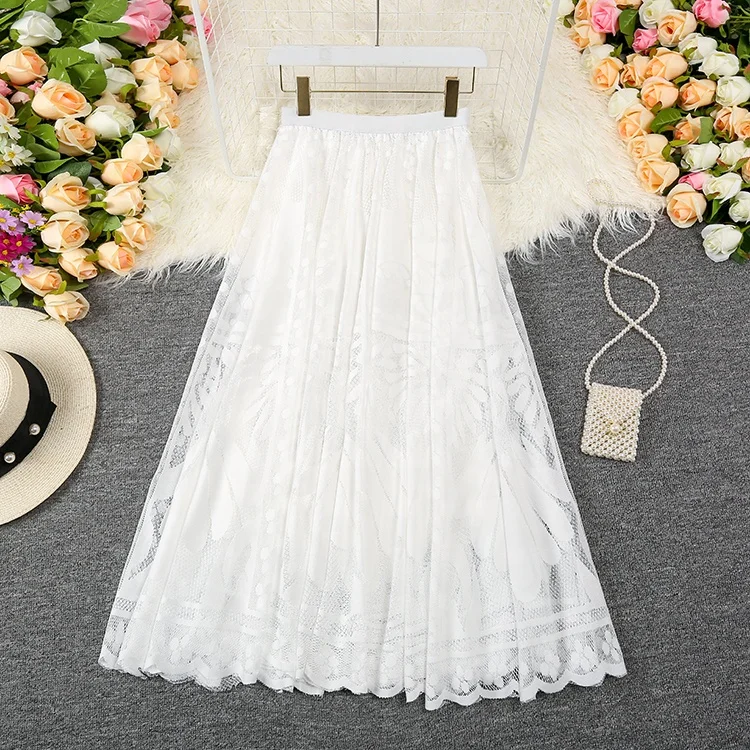 wholesales long maxi lace a-line skirts for womens high elastic waist quality female skirt white black Navy beige
wholesales long maxi lace a-line skirts for womens high elastic waist quality female skirt white black Navy beige