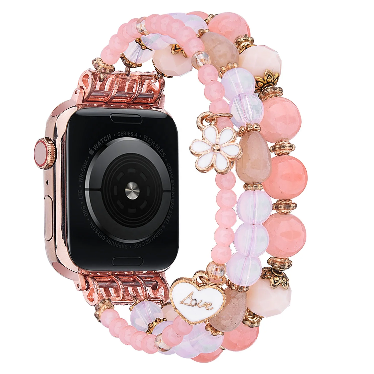 Handmade Resin Personalized Band 38mm 40mm 41mm 42mm 44mm 45mm Beaded Watch Strap For Apple Watch Bracelet, All color is available
Handmade Resin Personalized Band 38mm 40mm 41mm 42mm 44mm 45mm Beaded Watch Strap For Apple Watch Bracelet, All color is available