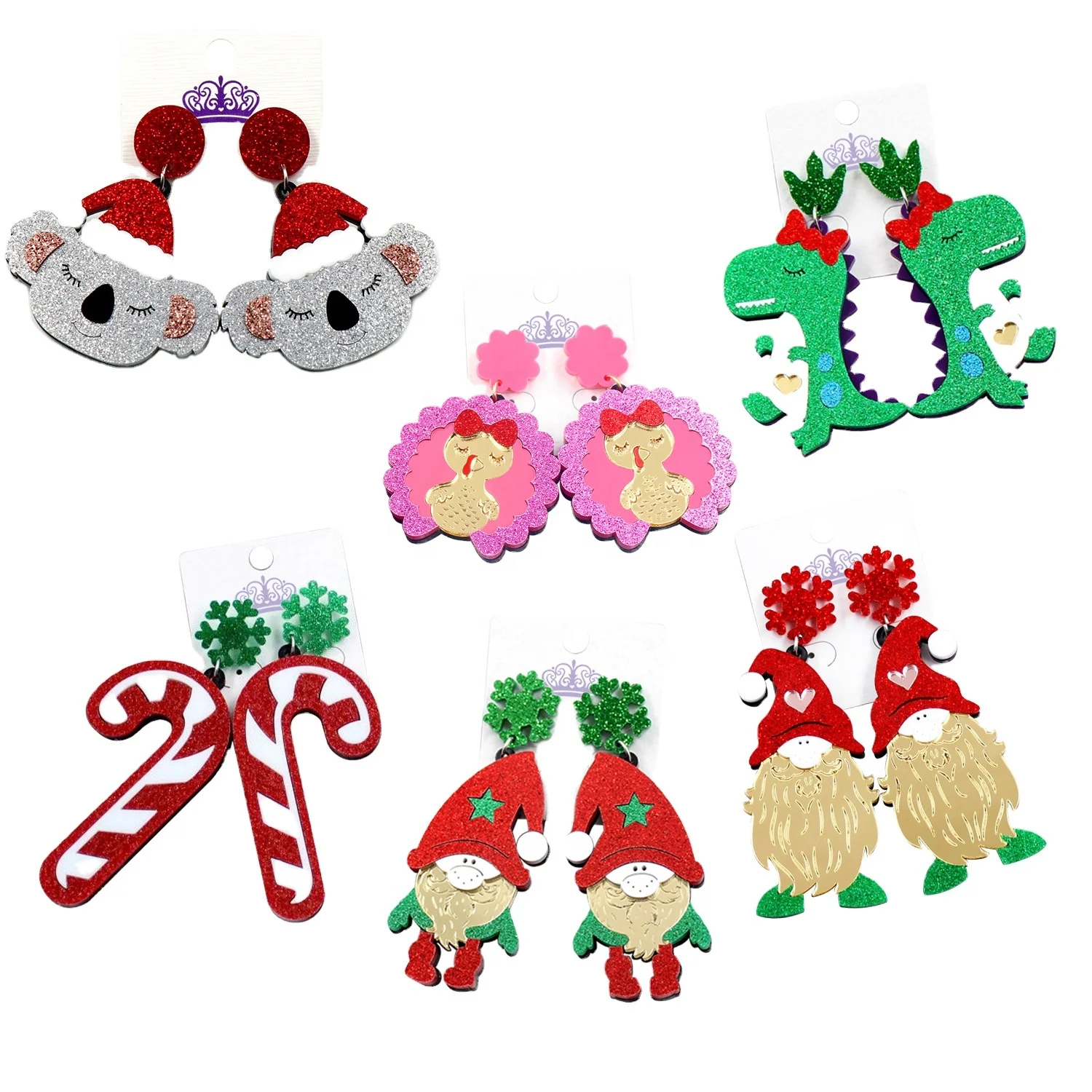 Christmas Dangle Earrings Dinosaur Turkey Koala Earrings Holiday Statement Glitter Acrylic Earrings
Christmas Dangle Earrings Dinosaur Turkey Koala Earrings Holiday Statement Glitter Acrylic Earrings