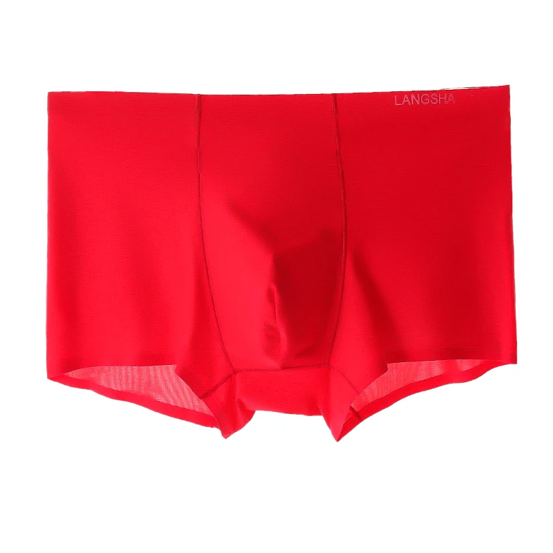

Wholesale New Summer Seamless Silk Boxers Men Underwear U Convex Men's Solid Nylon Boxer Shorts Male Underpants Big Size XXXL, Shown