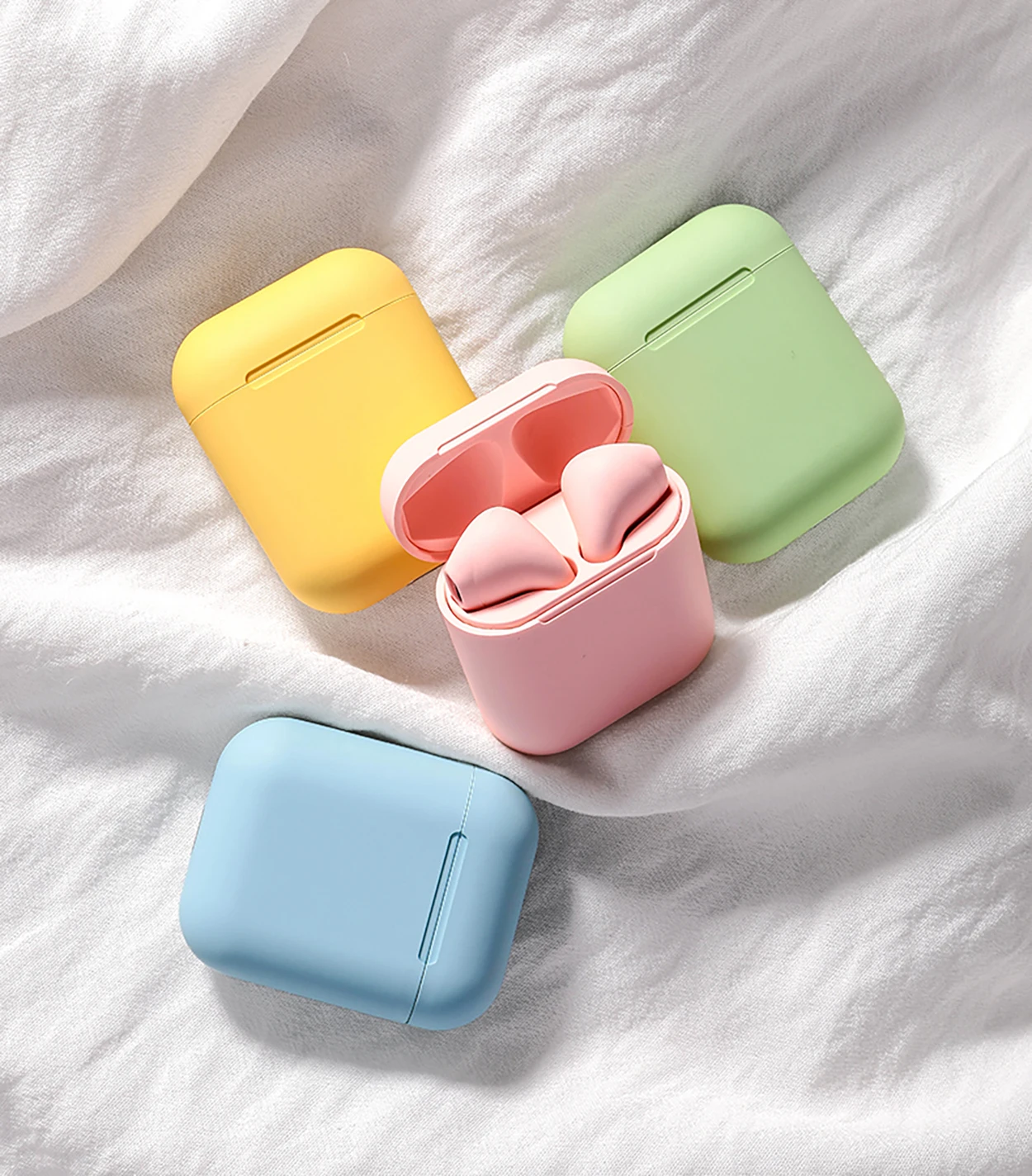 Macaron Headphone Inpods 12 i12 Frosted Matte Touch Feeling Tws Wireless Earphone For iPhone 11 Pro Android Earbuds Stereo - ANKUX.COM