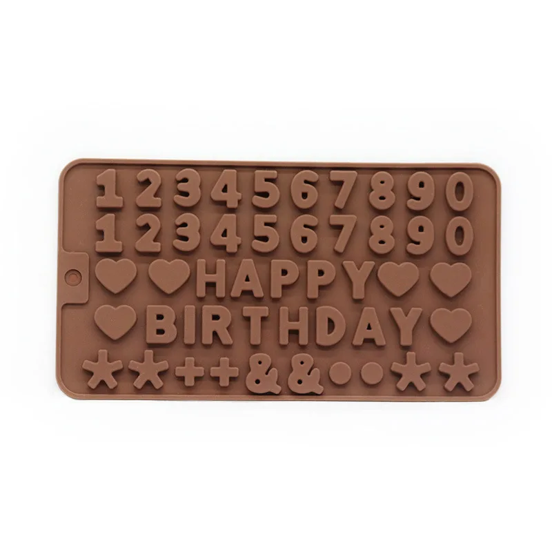 Silicone Letter Mold and Number Chocolate Molds with Happy Birthday cake decoration mold
Silicone Letter Mold and Number Chocolate Molds with Happy Birthday cake decoration mold