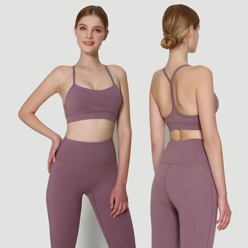 Hot Seamless High Waist Leggings And Yoga Bra Suit Open Back Yoga Sets Fitness Workout Spaghetti Strap Sportswear, Black/blue/green/plum
Hot Seamless High Waist Leggings And Yoga Bra Suit Open Back Yoga Sets Fitness Workout Spaghetti Strap Sportswear, Black/blue/green/plum