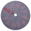 Latest wholesale high quality low cost small 120cm christmas gray tree skirt