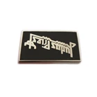 custom plate gold metal epola pins lapel pin black color square shaped decoration lapel pin badge