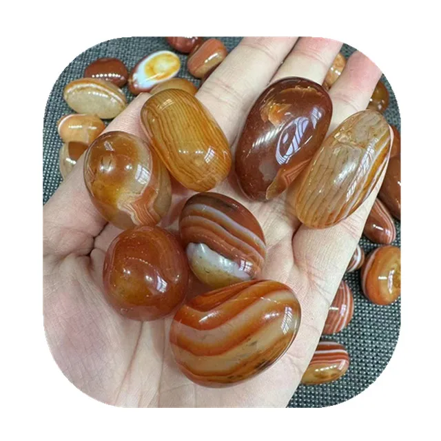 Wholesale polished quartz gemstone natural crystal sardonyx tumbled stone folk crafts for decoration
Wholesale polished quartz gemstone natural crystal sardonyx tumbled stone folk crafts for decoration