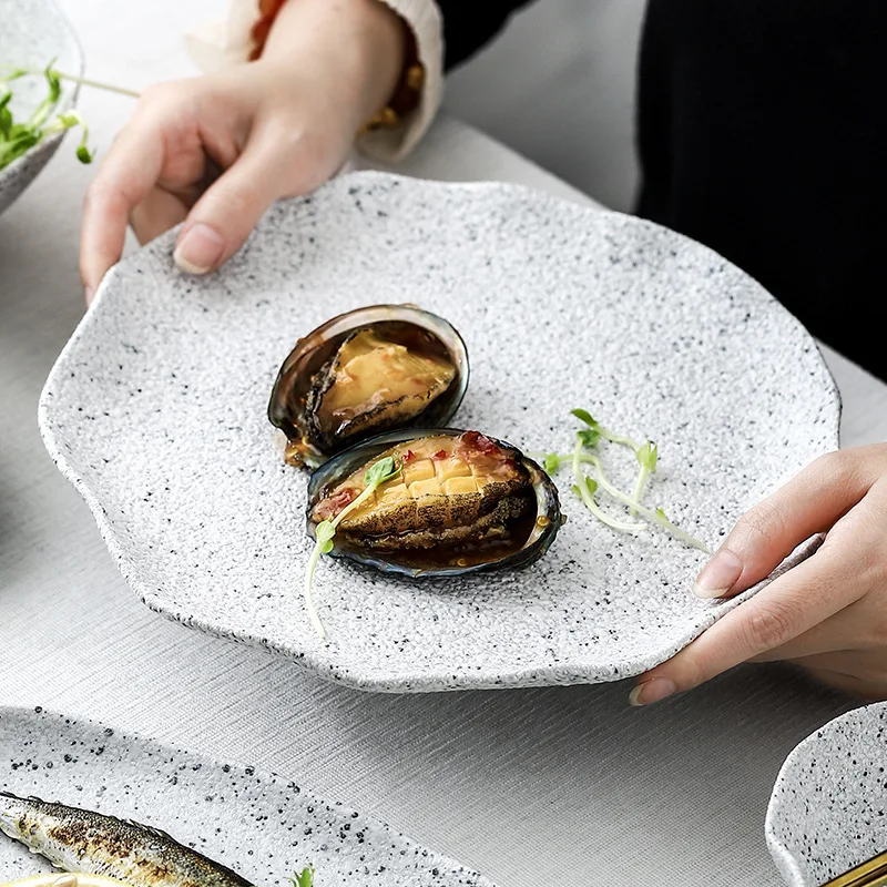 Nordic granite pattern tableware creative lotus leaf ceramic plate hotel dinner plate family plate dish set dinnerware sets, Pink
Nordic granite pattern tableware creative lotus leaf ceramic plate hotel dinner plate family plate dish set dinnerware sets, Pink