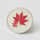 Wholesale custom round shape white color fancy metal pin national flag pin brooch