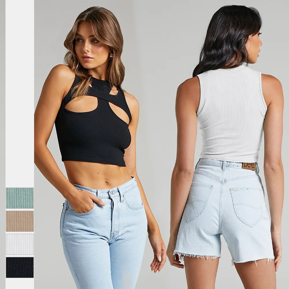 Solid Color Women's Small Pit Strip Hollow Sexy Top Ultra-short Slim Fit Shirts Womens Crop Tube Top Women's T-shirts Tops, Black, apricot, green, white
Solid Color Women's Small Pit Strip Hollow Sexy Top Ultra-short Slim Fit Shirts Womens Crop Tube Top Women's T-shirts Tops, Black, apricot, green, white