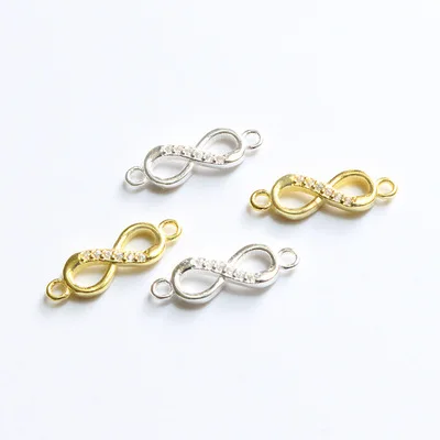 Hot Sale DIY Jewelry Findings Accessories Micro Insert Zircon 925 Sterling Silver Endless Charms Connectors For Bracelets Making, Silver, gold
Hot Sale DIY Jewelry Findings Accessories Micro Insert Zircon 925 Sterling Silver Endless Charms Connectors For Bracelets Making, Silver, gold
