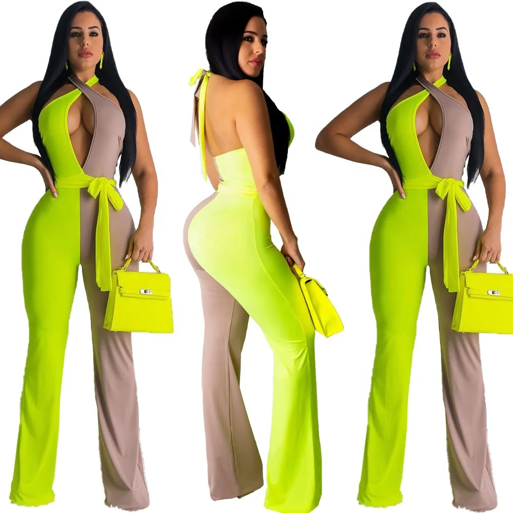 B60964A European and American sexy women's hot style neck two-color patchwork jumpsuit nightclub, Picture
B60964A European and American sexy women's hot style neck two-color patchwork jumpsuit nightclub, Picture
