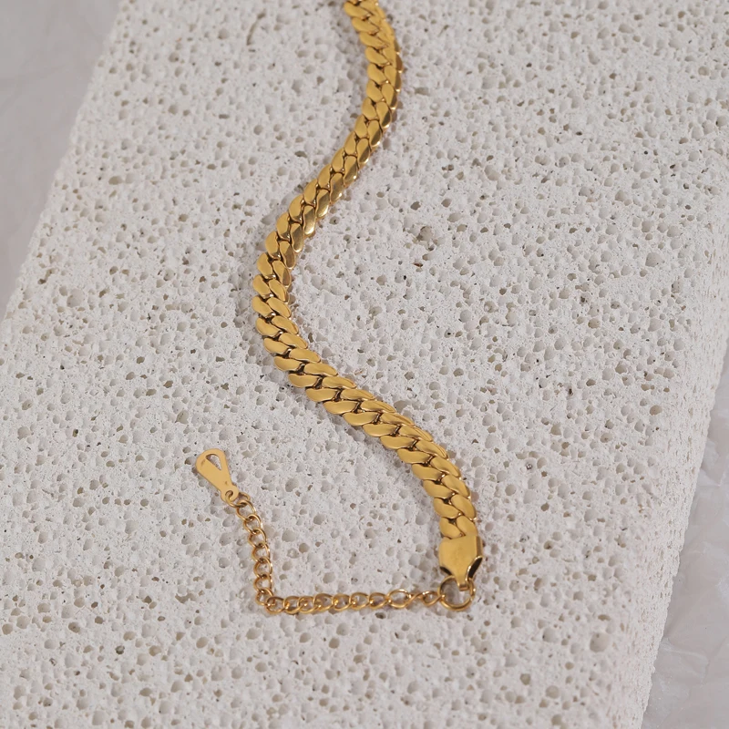 Joolim Stylish Snake Chain Stainless Steel Gold Plated Chain Bracelet Design Jewelry Drop Shipping Supported 
Joolim Stylish Snake Chain Stainless Steel Gold Plated Chain Bracelet Design Jewelry Drop Shipping Supported