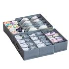 Dresser Drawer Organizer Bras Underwear Socks Ties 4 Set Organizers Foldable Non Woven Fabric Storage Boxes