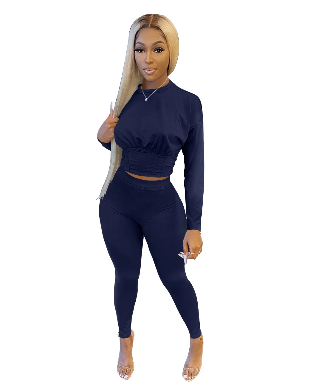 New Arrival Solid Color long sleeve Two Pieces Set Ladies 2 Pieces Set 2021 Women Jogging Outfits Tracksuit
New Arrival Solid Color long sleeve Two Pieces Set Ladies 2 Pieces Set 2021 Women Jogging Outfits Tracksuit