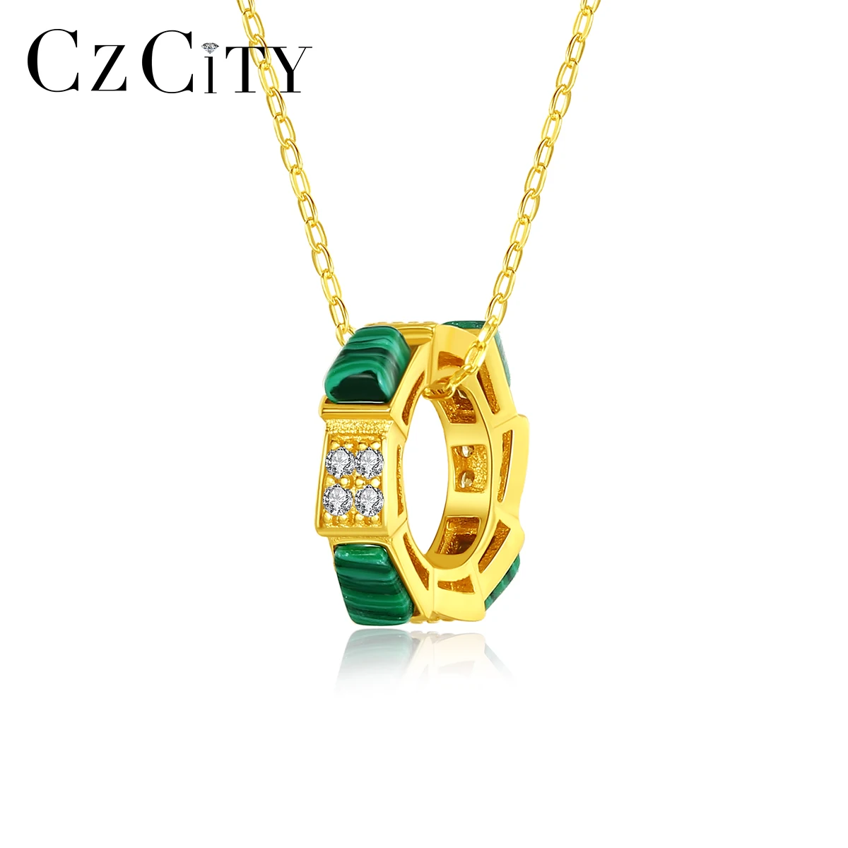 New Design Pendant Necklace Charm Silver Women's Malachite Zirconia Necklace 925 Sterling Gem Stone Customs Silver Jewelry
New Design Pendant Necklace Charm Silver Women's Malachite Zirconia Necklace 925 Sterling Gem Stone Customs Silver Jewelry