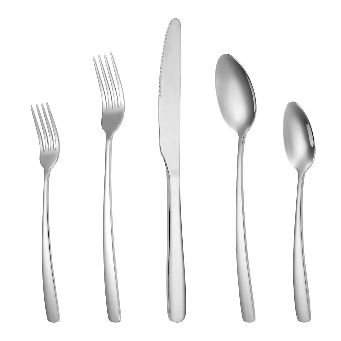 18/10 Stainless Steel Cutlery Besteck Edelstahl Custom Flatware Set with royal design handle, Silver
18/10 Stainless Steel Cutlery Besteck Edelstahl Custom Flatware Set with royal design handle, Silver
