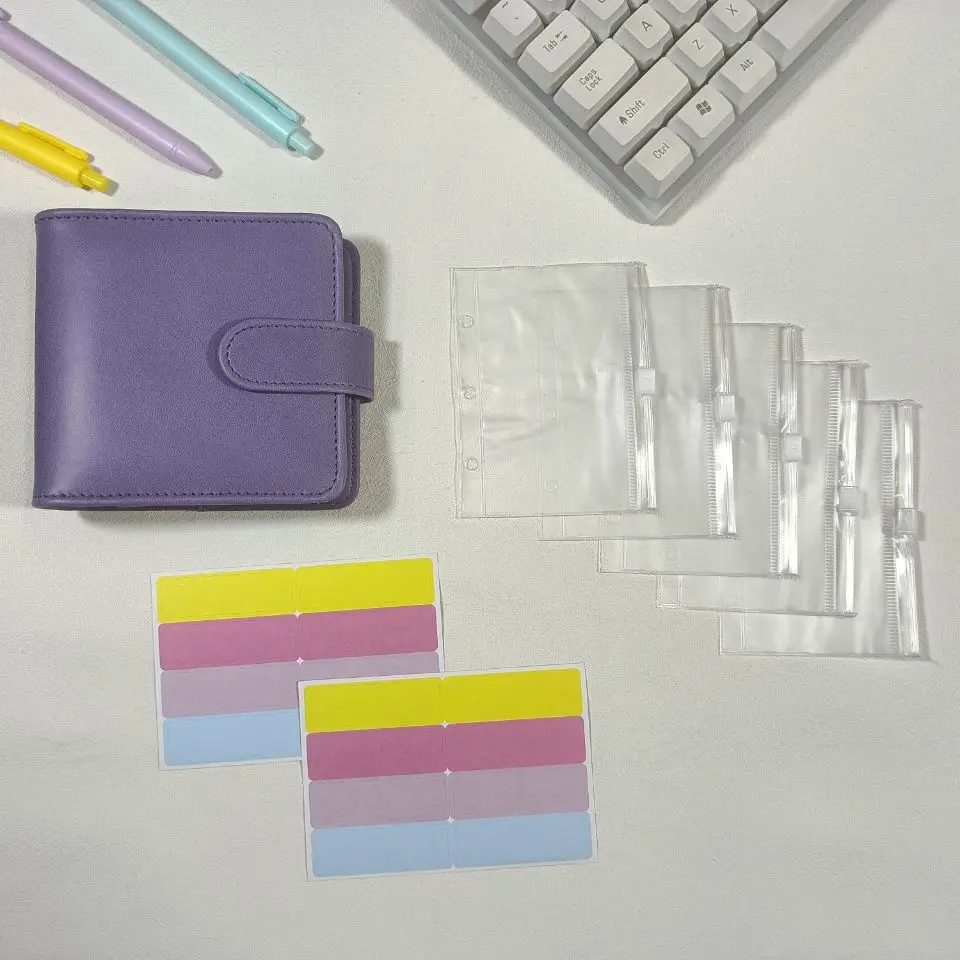 Wholesale new styles 3 ring mini binder custom pocket wallet color pu leather mini budget binder with cash envelopes
Wholesale new styles 3 ring mini binder custom pocket wallet color pu leather mini budget binder with cash envelopes