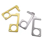 Brass Door Opener Keychain No-Touch Open Keychains Elevator Button Epedemic 0 Contact Helper No Touch Hand Tool