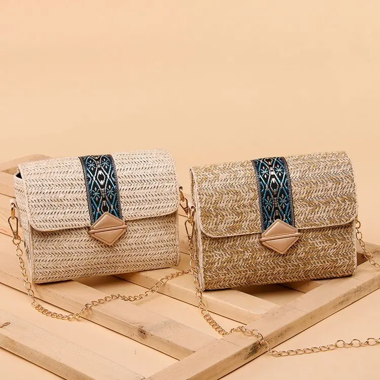 Ethnic Style Straw Bag for Women 2021 Summer New Fashion Designer Bags Bohemia Style Chain Shoulder Beach Bag Cross Body Handbag
Ethnic Style Straw Bag for Women 2021 Summer New Fashion Designer Bags Bohemia Style Chain Shoulder Beach Bag Cross Body Handbag