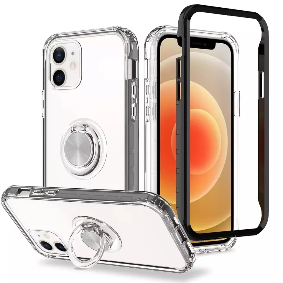 Soft TPU Slim colour pc Phone Case With Ring Holder for For iPhone 12 Pro Max, As picture
Soft TPU Slim colour pc Phone Case With Ring Holder for For iPhone 12 Pro Max, As picture