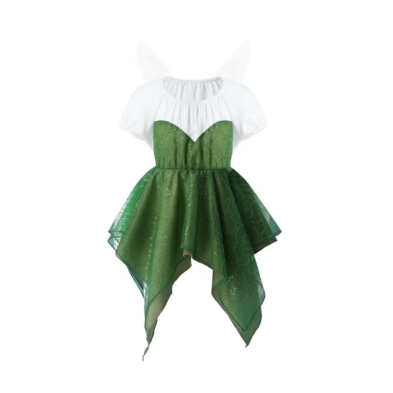 Kids Girls Round Neck Short Sleeve Elastic Waist Mesh Lace Sequin Irregular Wings Birthday Party Stage Performance Dress
Kids Girls Round Neck Short Sleeve Elastic Waist Mesh Lace Sequin Irregular Wings Birthday Party Stage Performance Dress