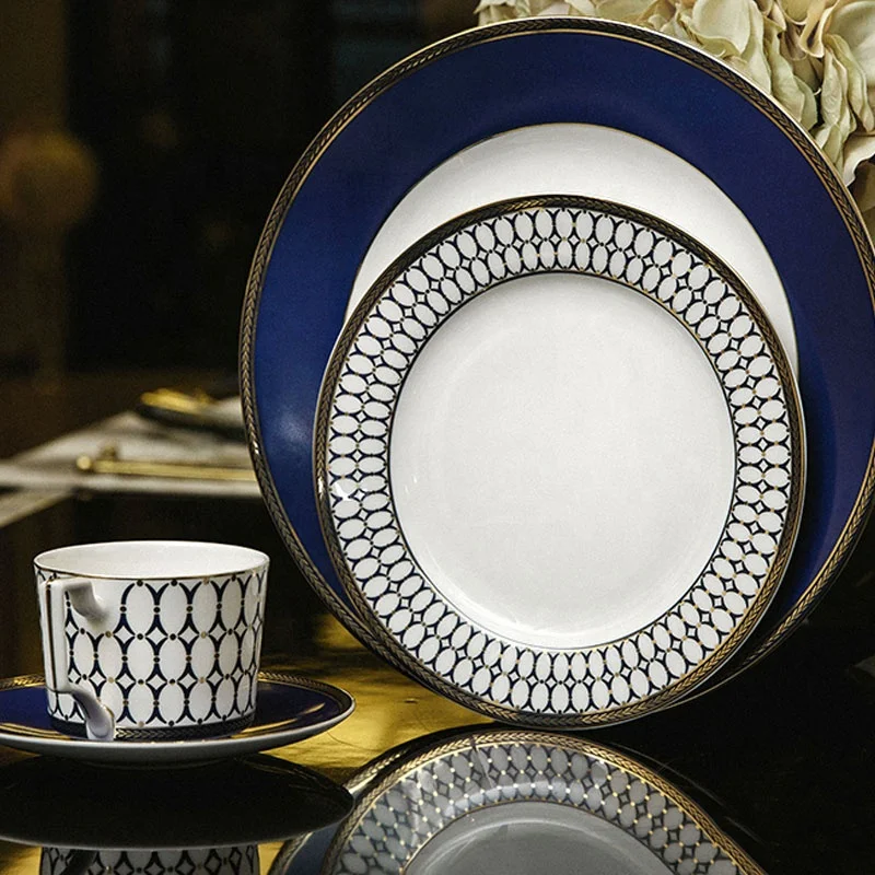 High Quality Fashion charger plates Luxury Bone China Ceramic Dinnerware Plate hotel Restaurant Wedding tableware sets
High Quality Fashion charger plates Luxury Bone China Ceramic Dinnerware Plate hotel Restaurant Wedding tableware sets