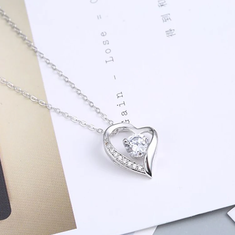 Popular Exquisite Genuine Jewelry 925 Sterling Silver Jewelry Heart Pendant Trendy Necklaces 2020
Popular Exquisite Genuine Jewelry 925 Sterling Silver Jewelry Heart Pendant Trendy Necklaces 2020